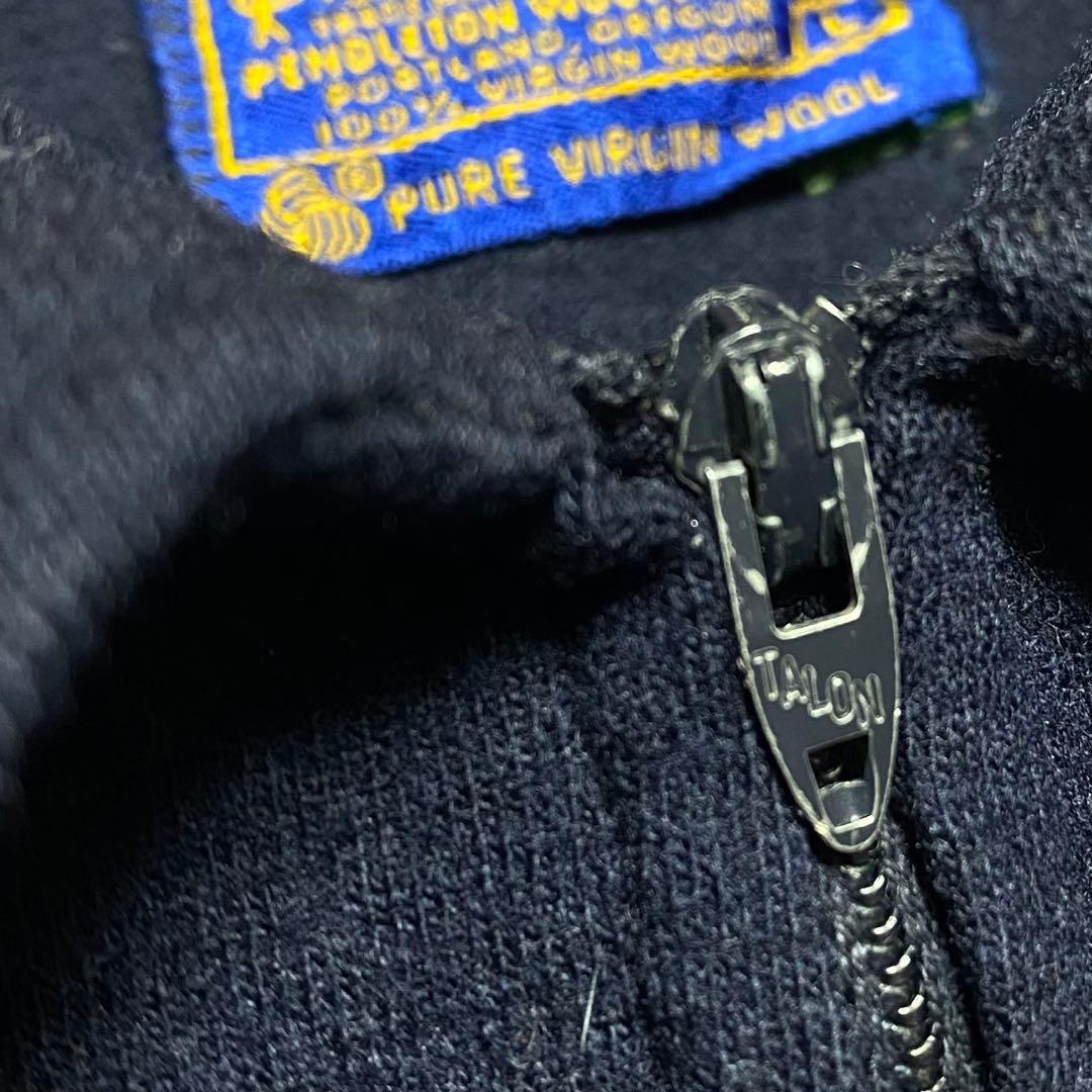 70s USA製PENDLETON ペンドルトン ウールシャツ ハーフジップ