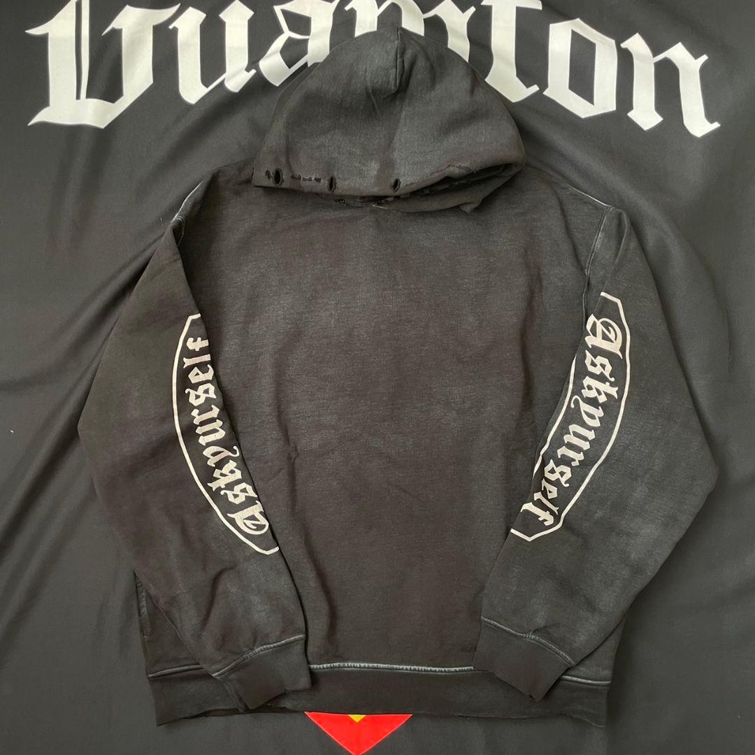 askyurself Faded Angel Boxy Hoodie ブラック