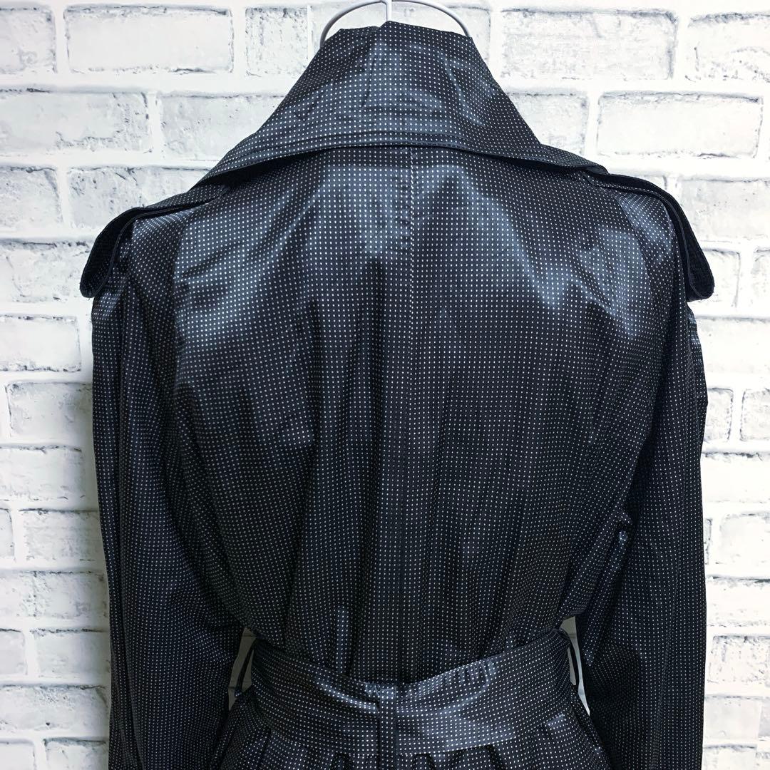 【JEAN-LOUIS SCHERRER】シルク　ドット柄　ロングコート