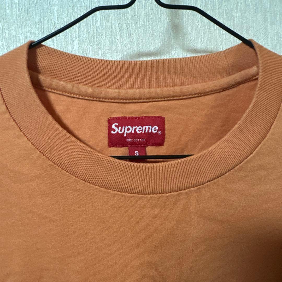 Supreme シュプリーム オレンジ ロゴ 長袖Tシャツ アパレル