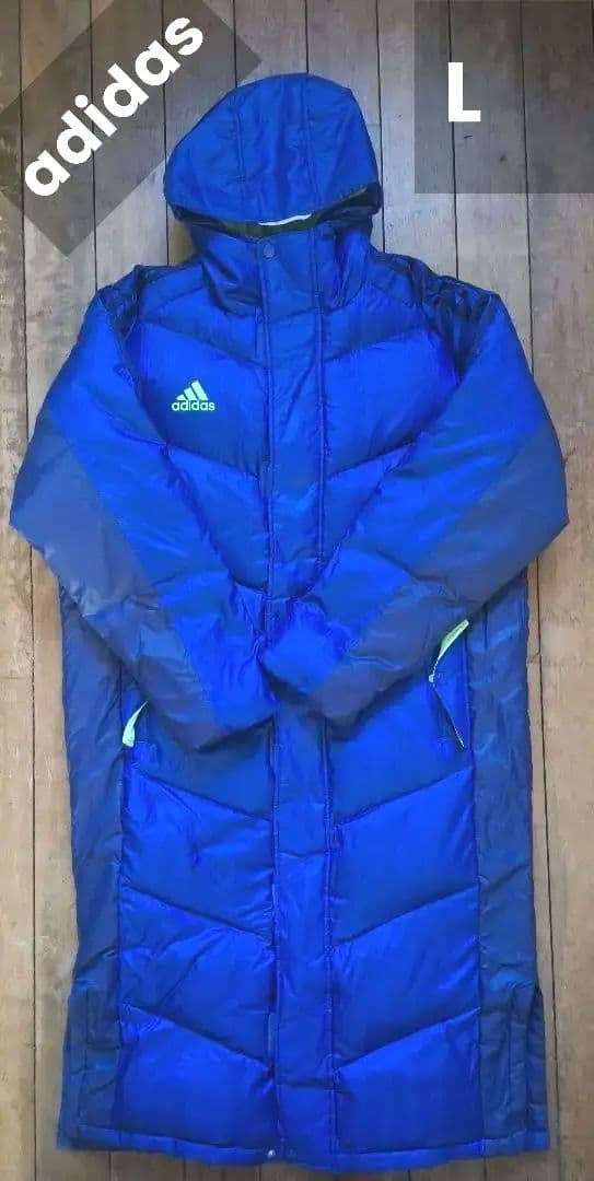adidas　ダウンコート　ベンチコート　Lサイズ