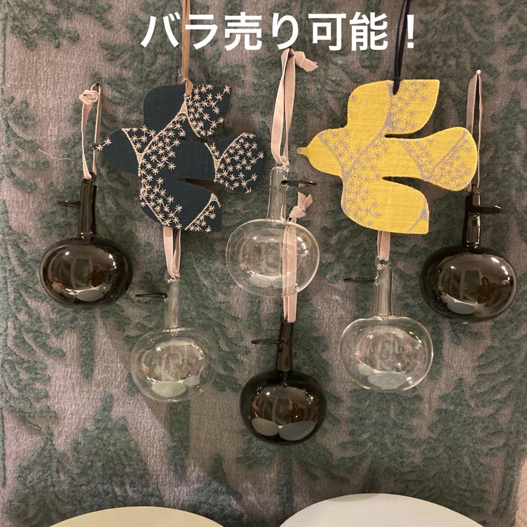 イッタラ　ガラスオーナメント　りんご6個　ミナペルホネンオーナメントおまけ付き