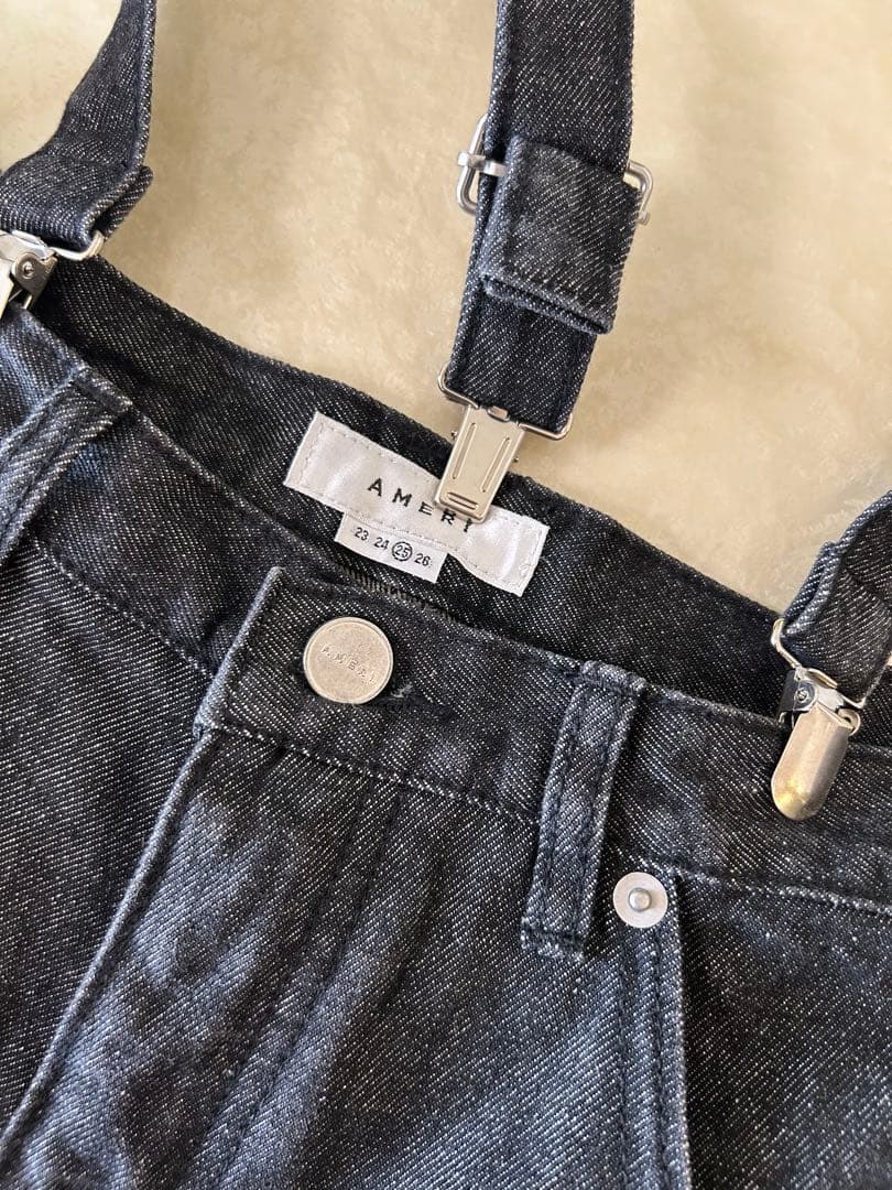 美品★ HIGH WAIST WIDE SUSPENDERS PANTS