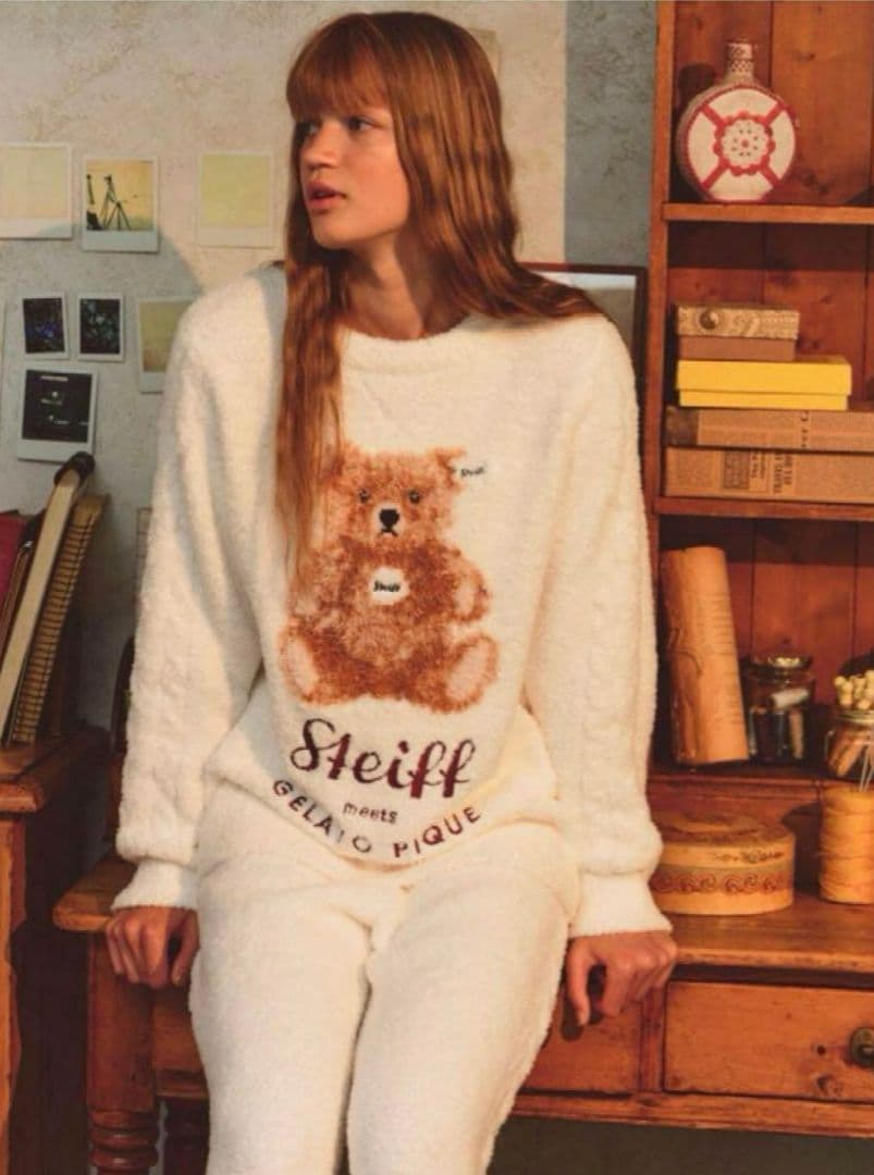 【新品未使用タグ付き】Steiff コラボ　gelato piqué　上下セット