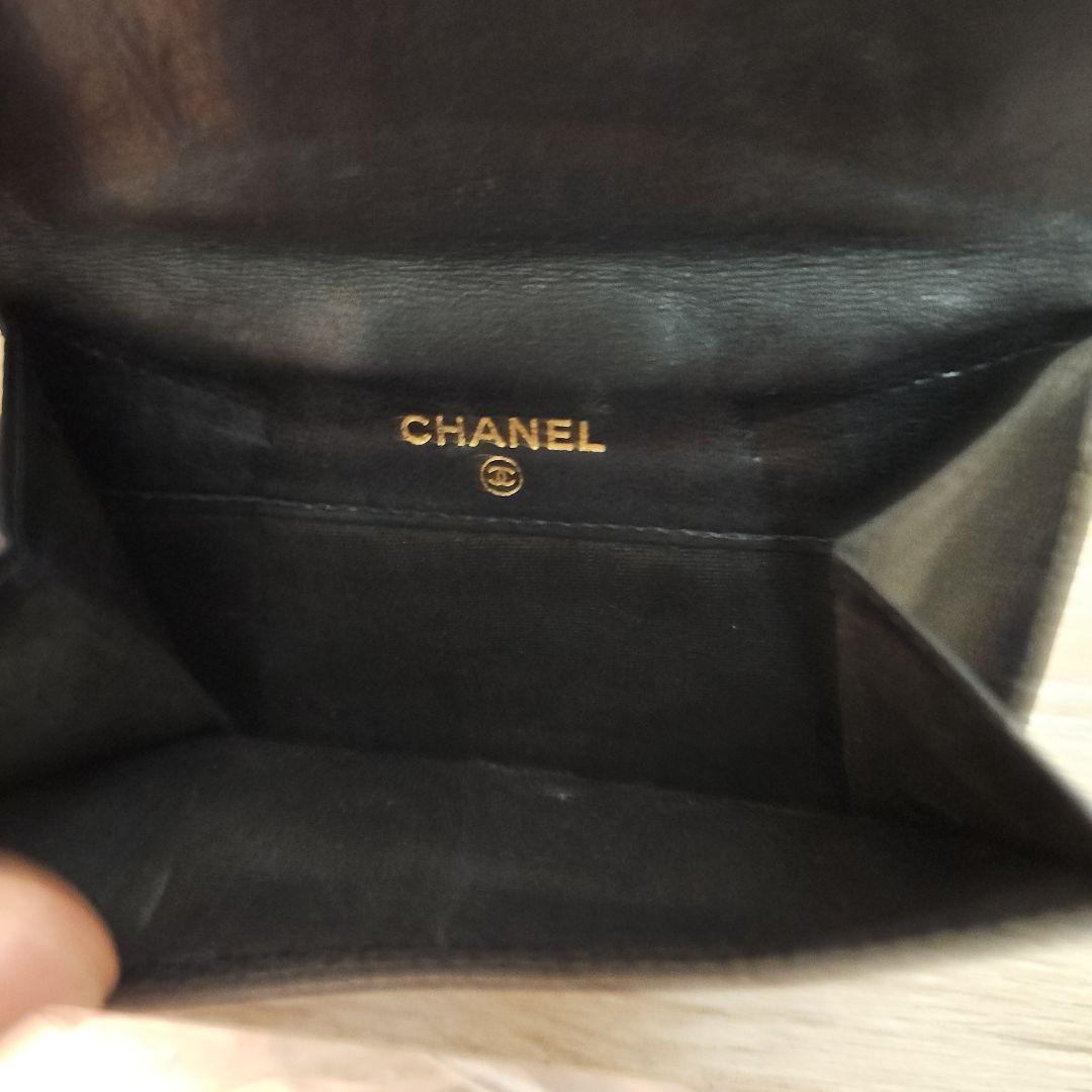★CHANEL ★美品★正規品★ブラック レザー 二つ折り財布