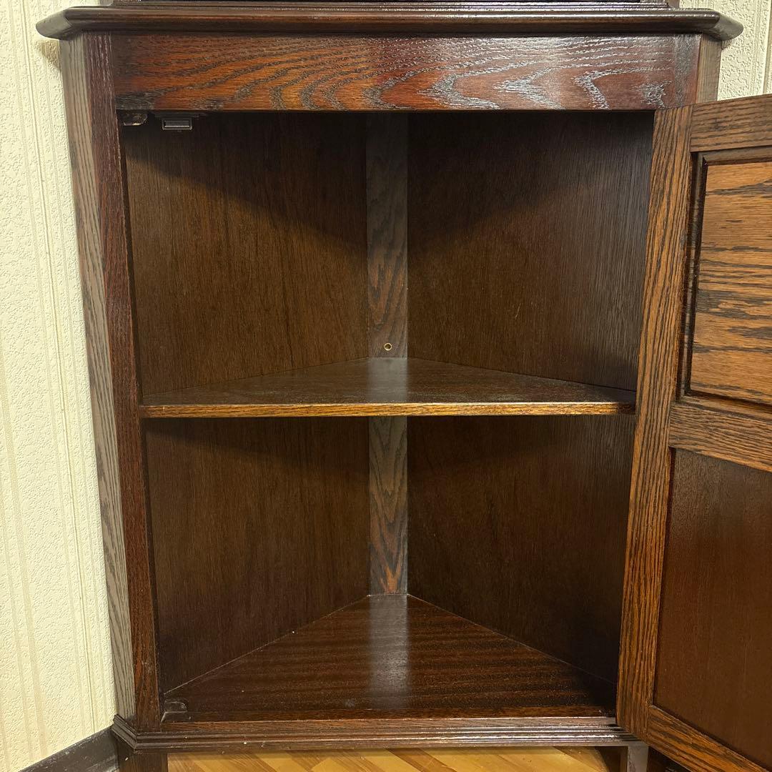 英国製ジェイシーファニチャー製アンティーク家具飾り棚コーナーキャビネット良品！