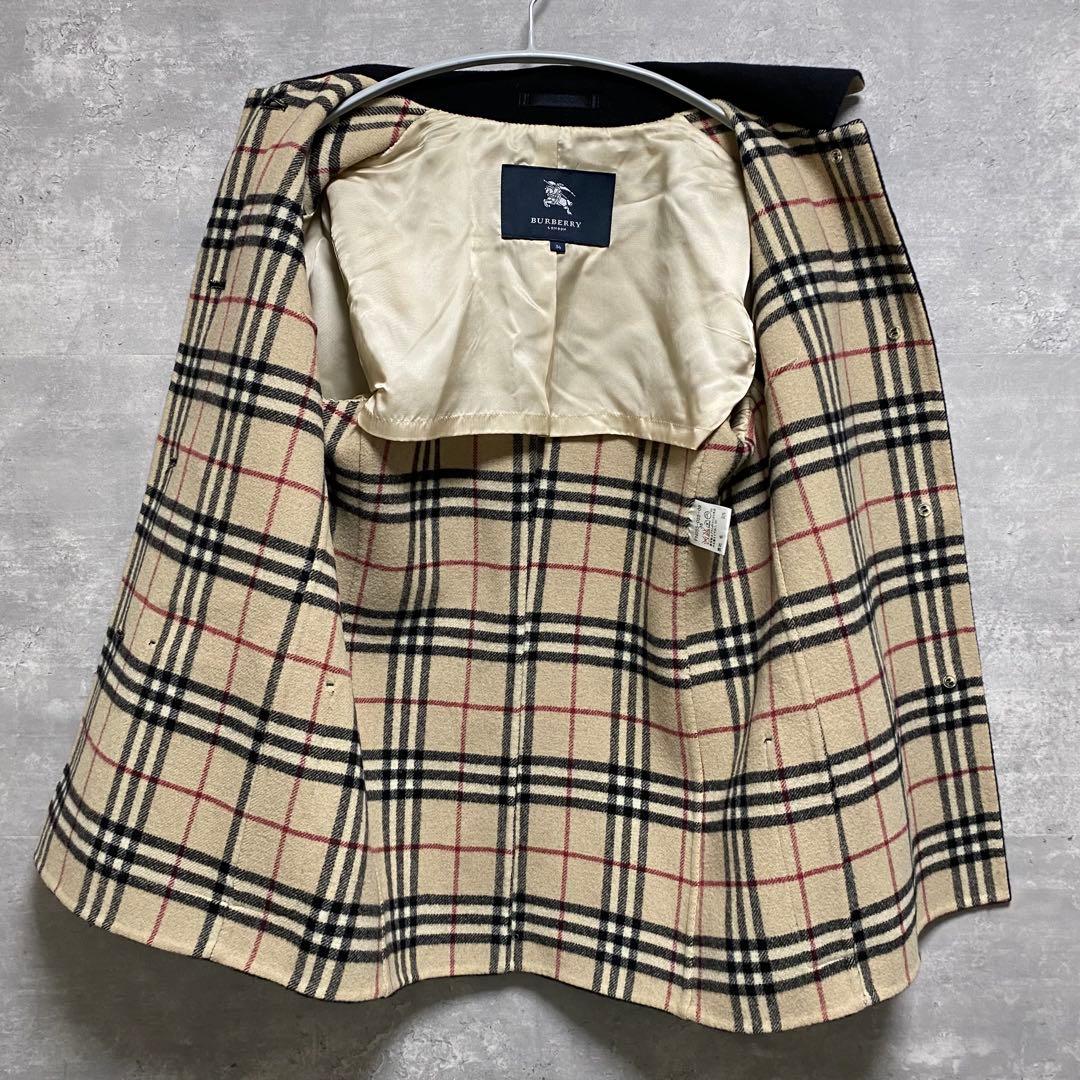 バーバリー BURBERRY LONDON カシミヤ混 ノヴァチェック裏地コート