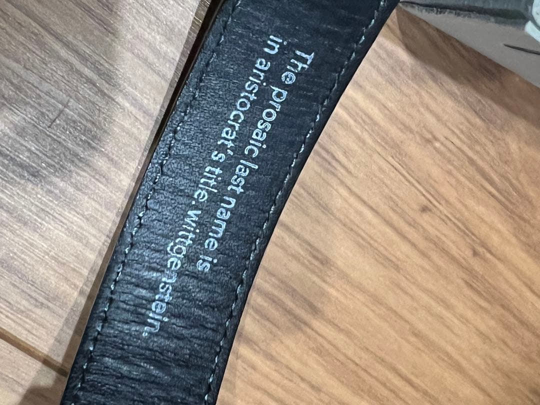 小物 ssstein LEATHER BELT DARKNAVY