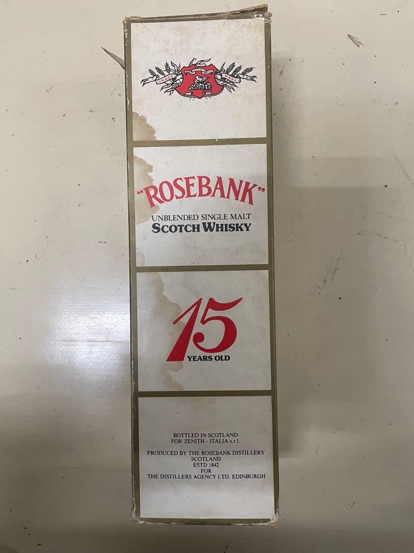 Rosebank 15 years 空瓶 ・空き箱　ゼニス