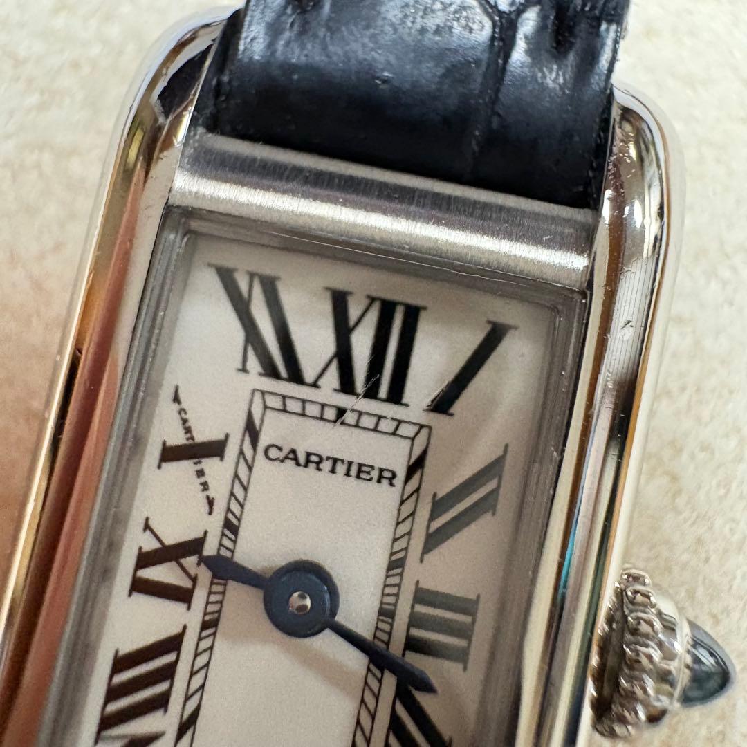 Cartier K18WG 18金 金時計 タンク アロンジェ 750