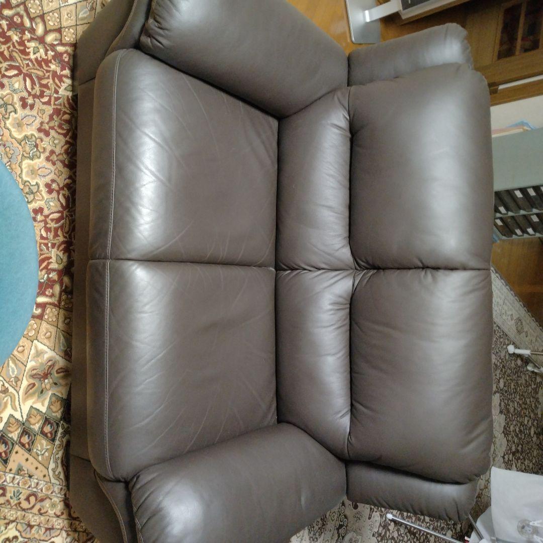 革ソファー2人掛け