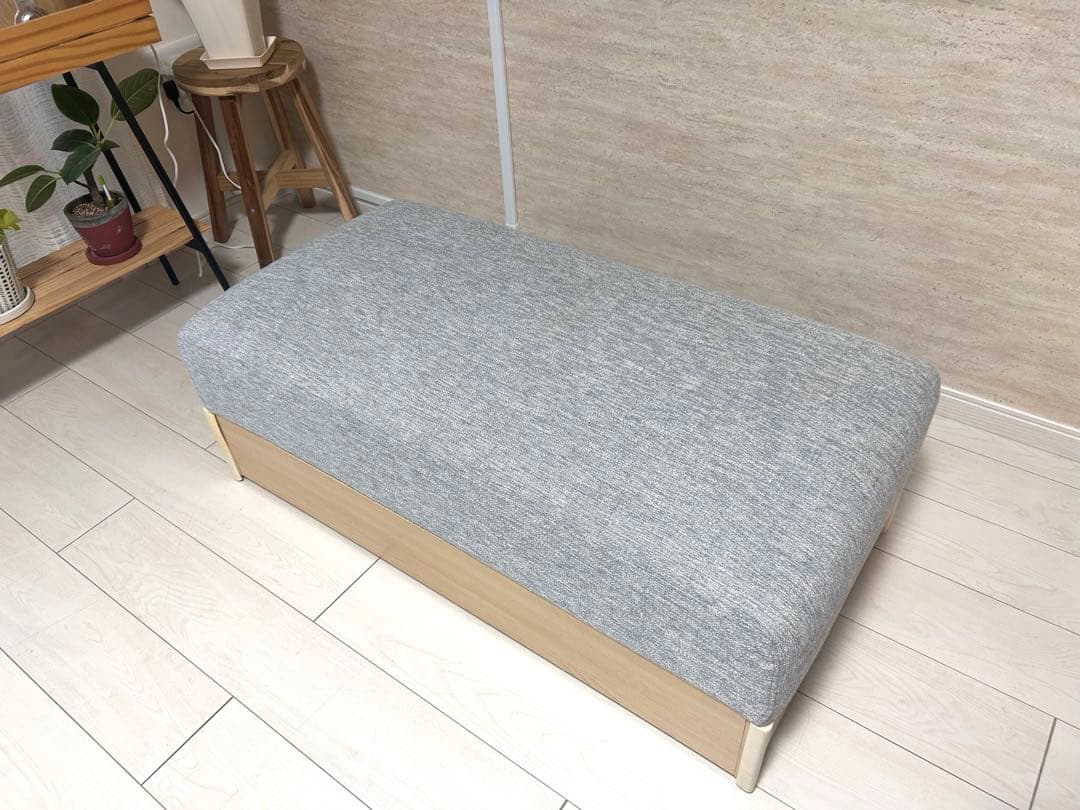 【付属品】オットマン　メランジグレー 2WAYソファ　引き出し収納付き