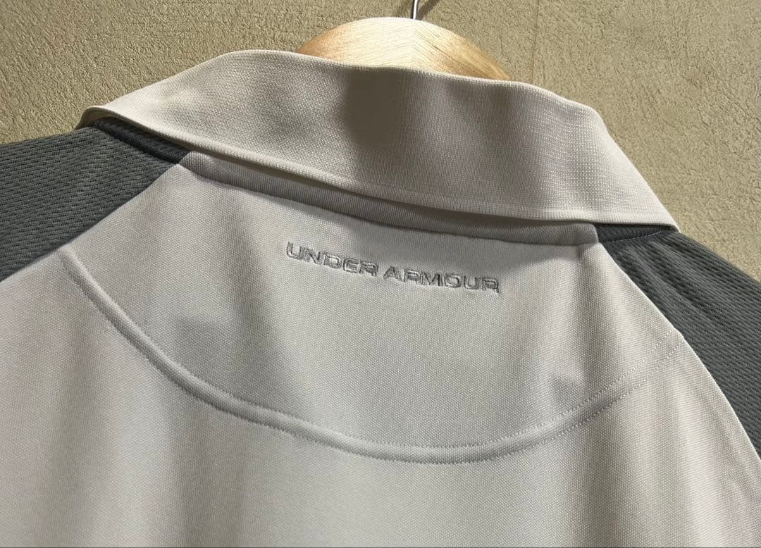 【大きいサイズ】 UNDER ARMOUR ホワイト ポロシャツ（半袖）
