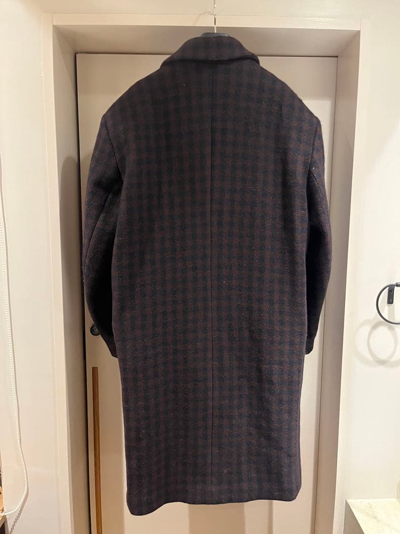 LEMAIRE ルメール チェスターコート チェック ブラウン ラップコート