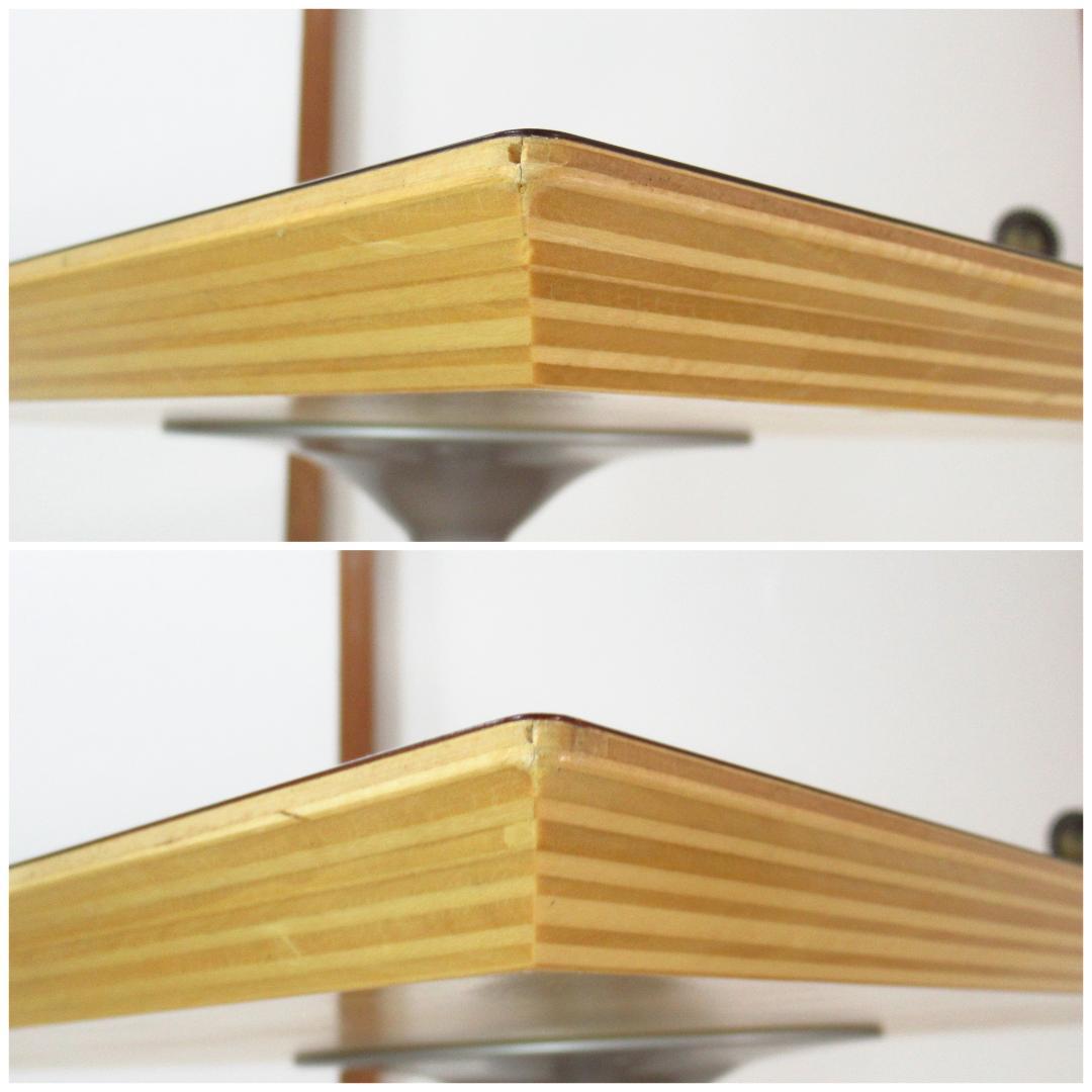 D&DEPARTMENT カフェテーブル ホワイト×シルバー サイドテーブル