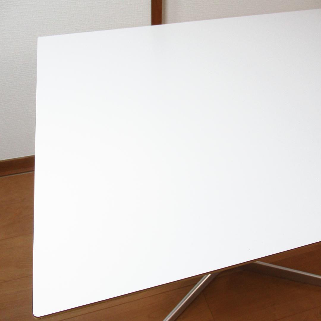 D&DEPARTMENT カフェテーブル ホワイト×シルバー サイドテーブル