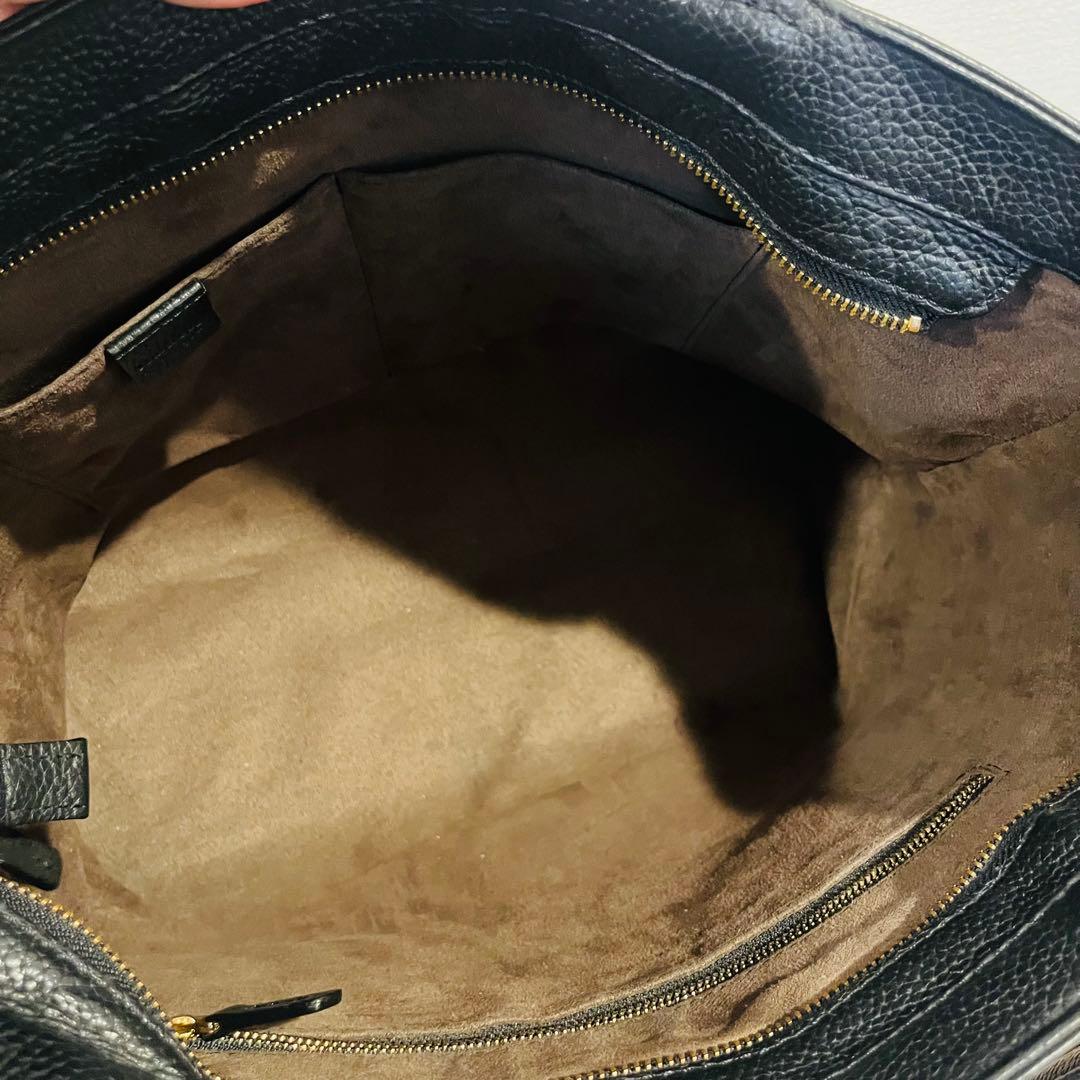 ハッシュタグ トートバッグ レザー 肩掛け A4可 ブラック