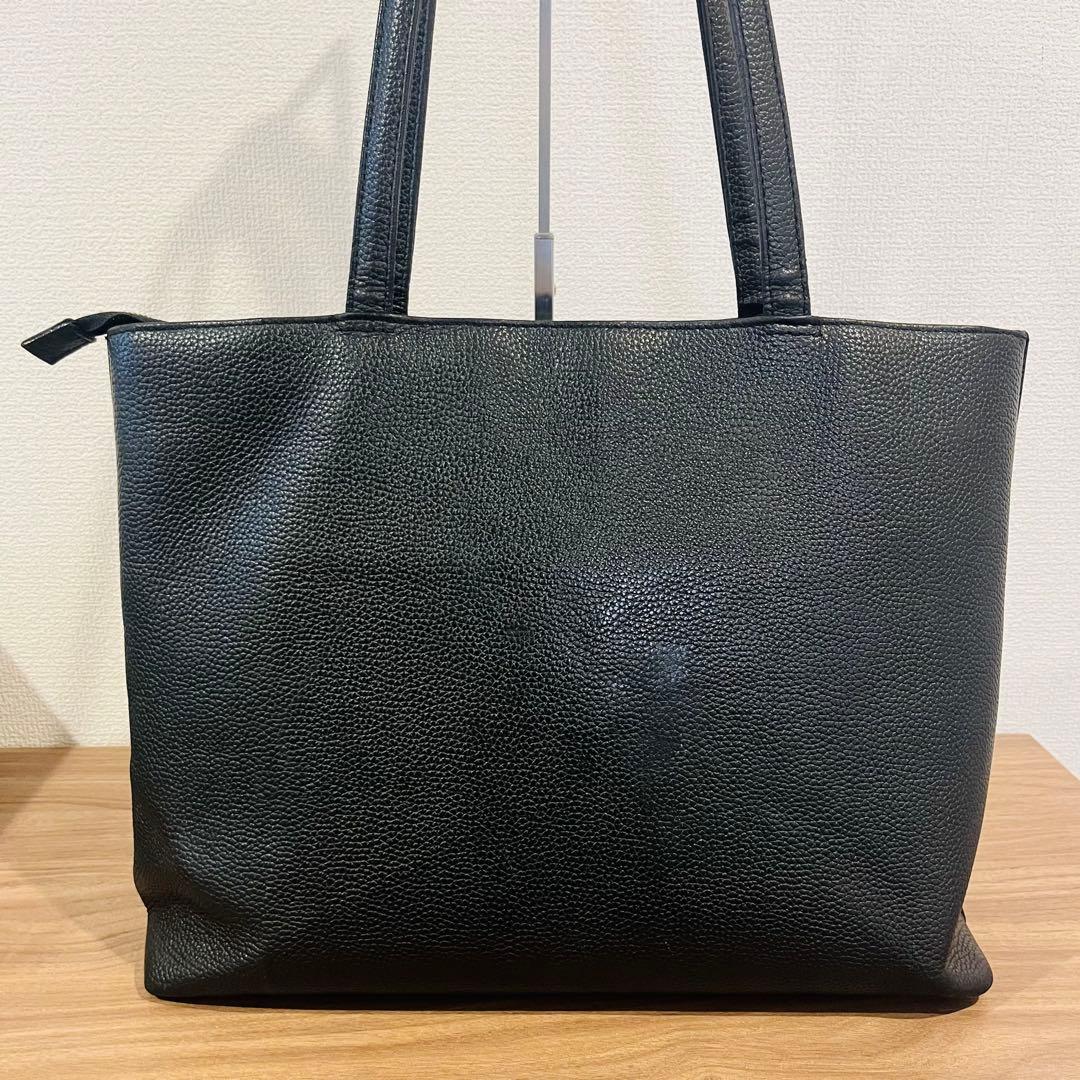 ハッシュタグ トートバッグ レザー 肩掛け A4可 ブラック