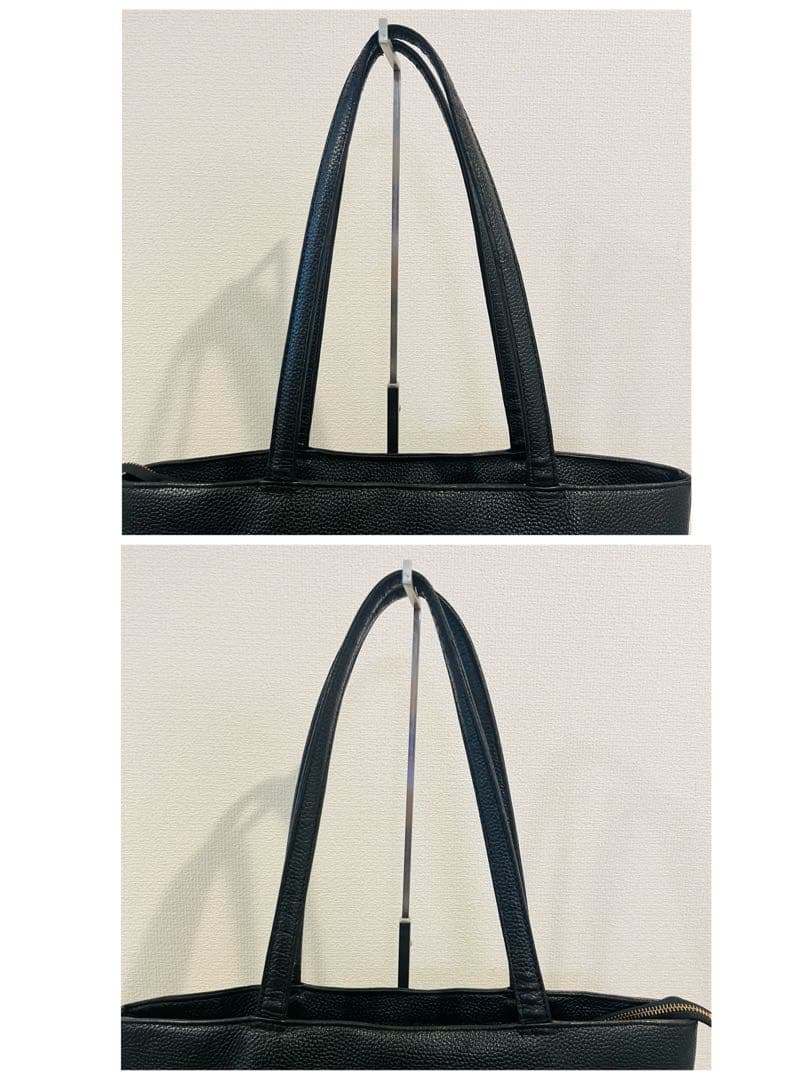 ハッシュタグ トートバッグ レザー 肩掛け A4可 ブラック