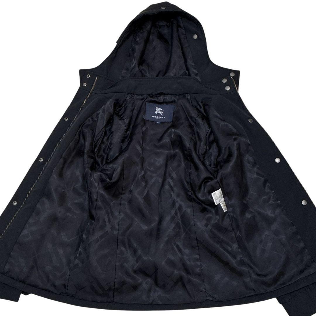 極美品★バーバリーロンドン コート フード着脱可 ベルト付 黒 38