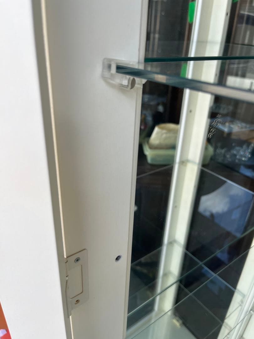 引き取り限定 姫系 キュリオケース ガラス 飾り棚 インテリア 白家具 ロココ調