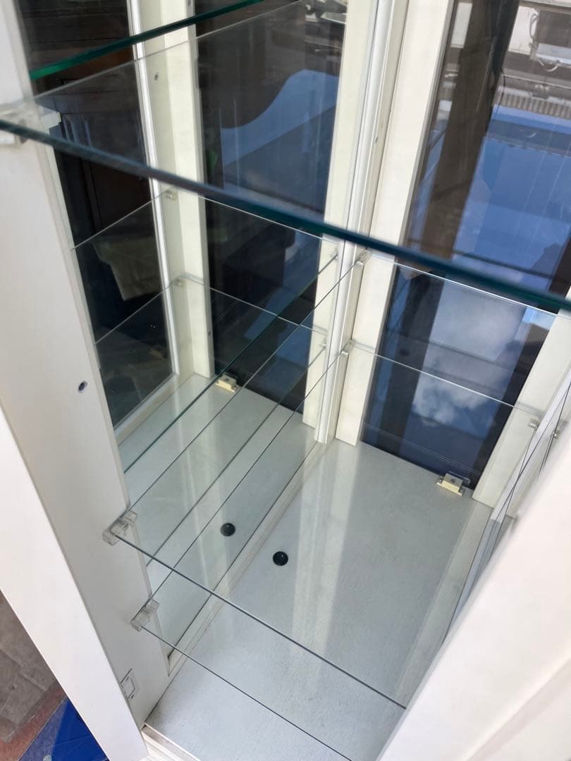 引き取り限定 姫系 キュリオケース ガラス 飾り棚 インテリア 白家具 ロココ調