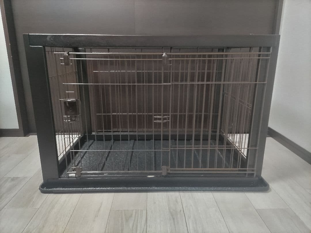 リッチェル 木製スライドペットサークル レギュラー＆仕切り ダークブラウン