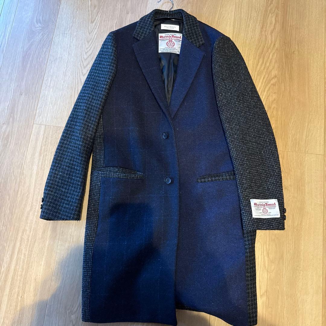 今日迄値下げBEAUTY&YOUTH（Harris Tweed）チェスターコート