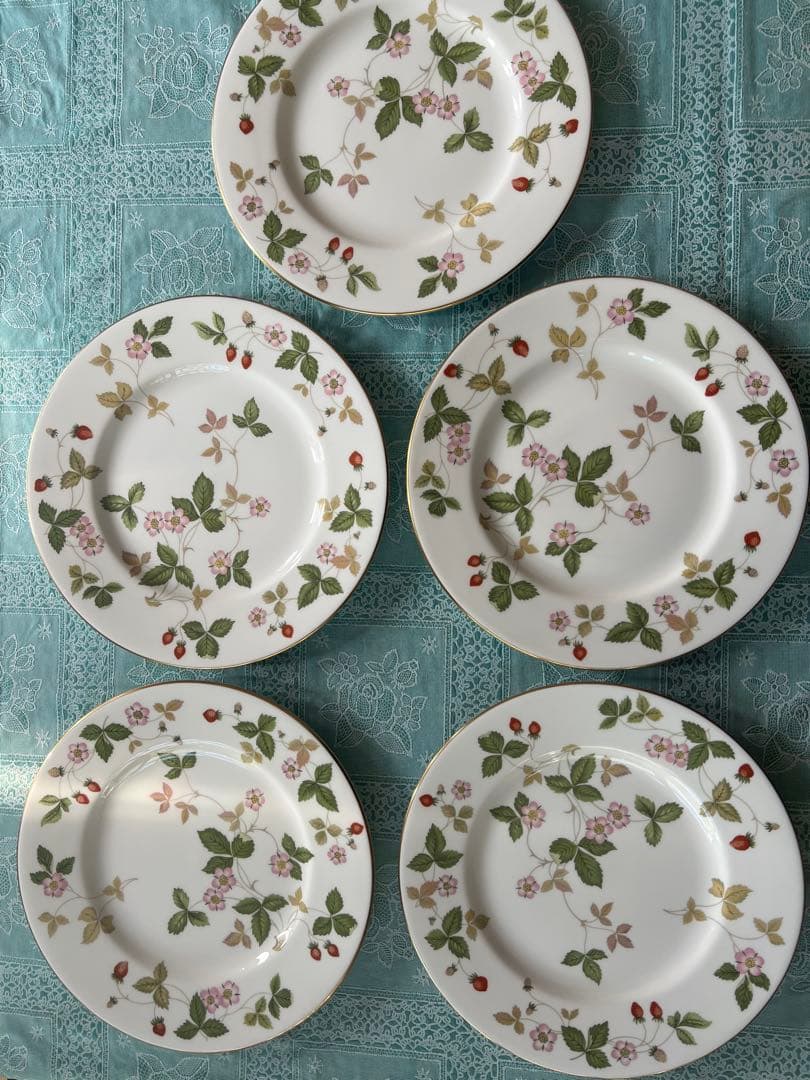 ウェッジウッド　ワイルドストロベリー皿5枚セット約22.5cm