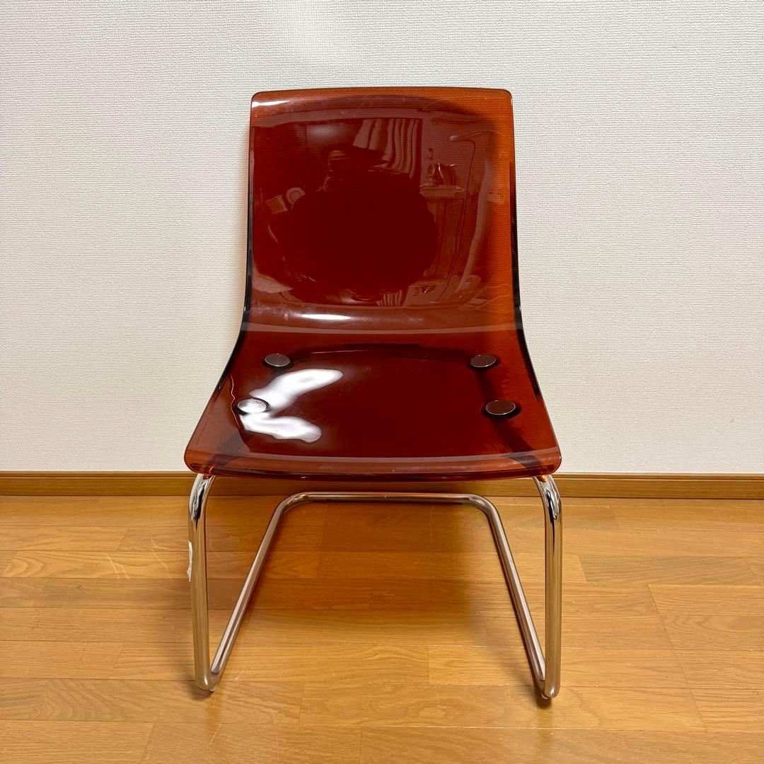 【美品】IKEA TOBIAS トービアス ダイニングチェア ブラウンレッド