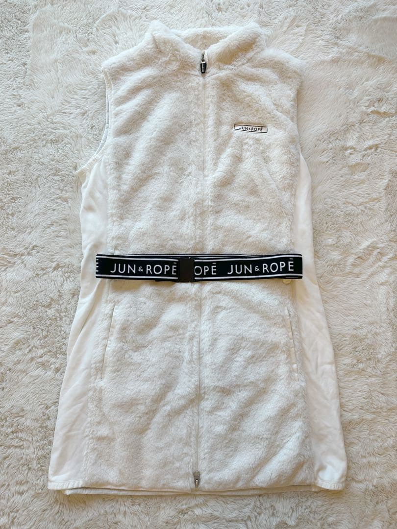 JUN&ROPE ボアワンピース ホワイト