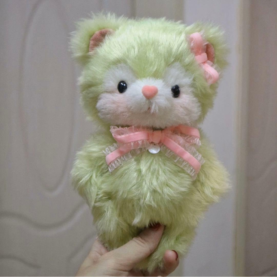 モコモコメロンベア テディベア 海外作家様 ハンドメイド ぬいぐるみ