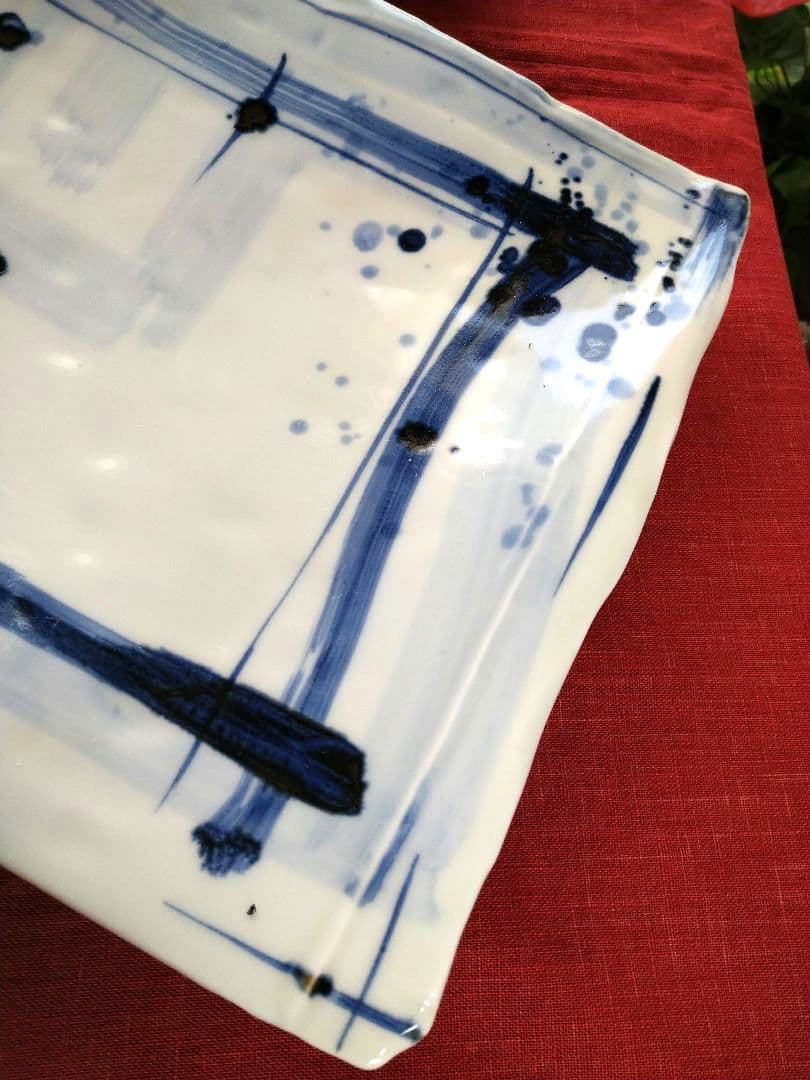 ♥希少な♥【ブロが選ぶ・高級皿・有田焼 庄右衛門作】デザイン扇型超特大皿２皿