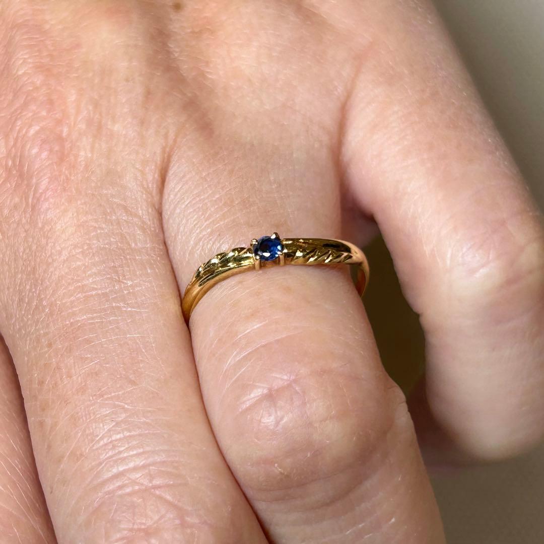 K18 サファイア　リング　指輪　18金
