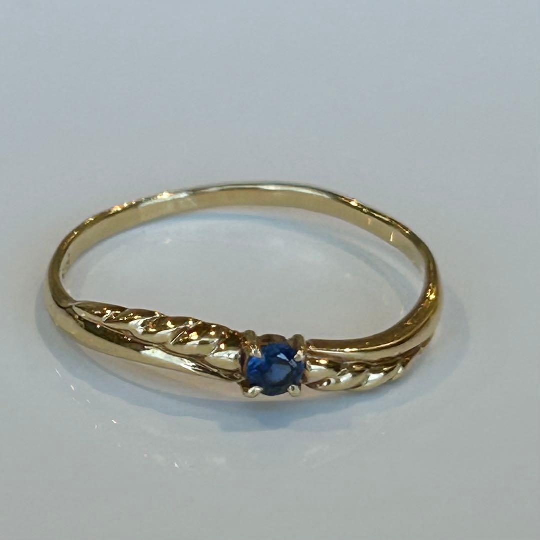 K18 サファイア　リング　指輪　18金
