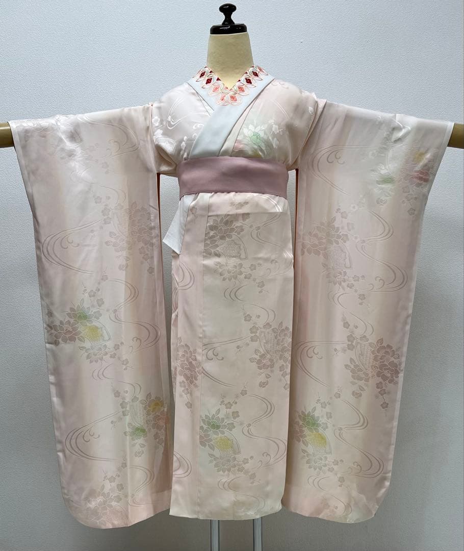 振り袖　フルセット　別誂長襦袢　成人式　赤　金彩加工　刺繍入り　銀通し　760