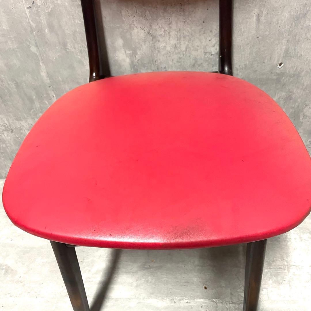 2脚セット② 昭和レトロ 木製 ダイニングチェア 食卓椅子 当時物 古道具