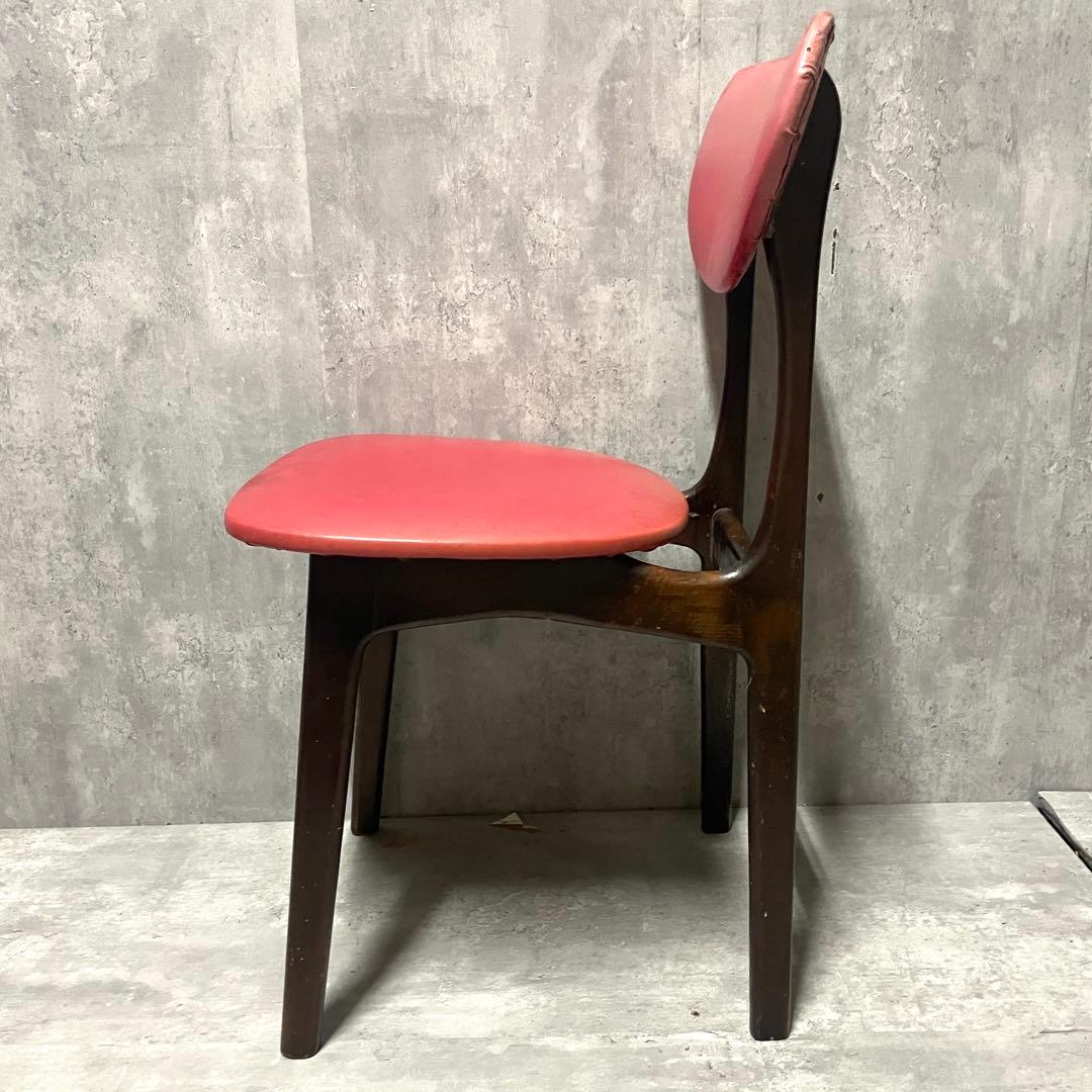 2脚セット② 昭和レトロ 木製 ダイニングチェア 食卓椅子 当時物 古道具