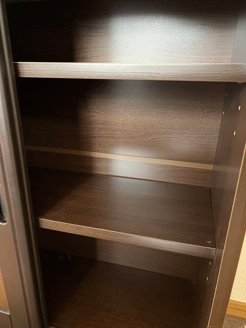 【たのメル便対応】カウンター下引き戸キャビネット カウンター下収納 取説あり