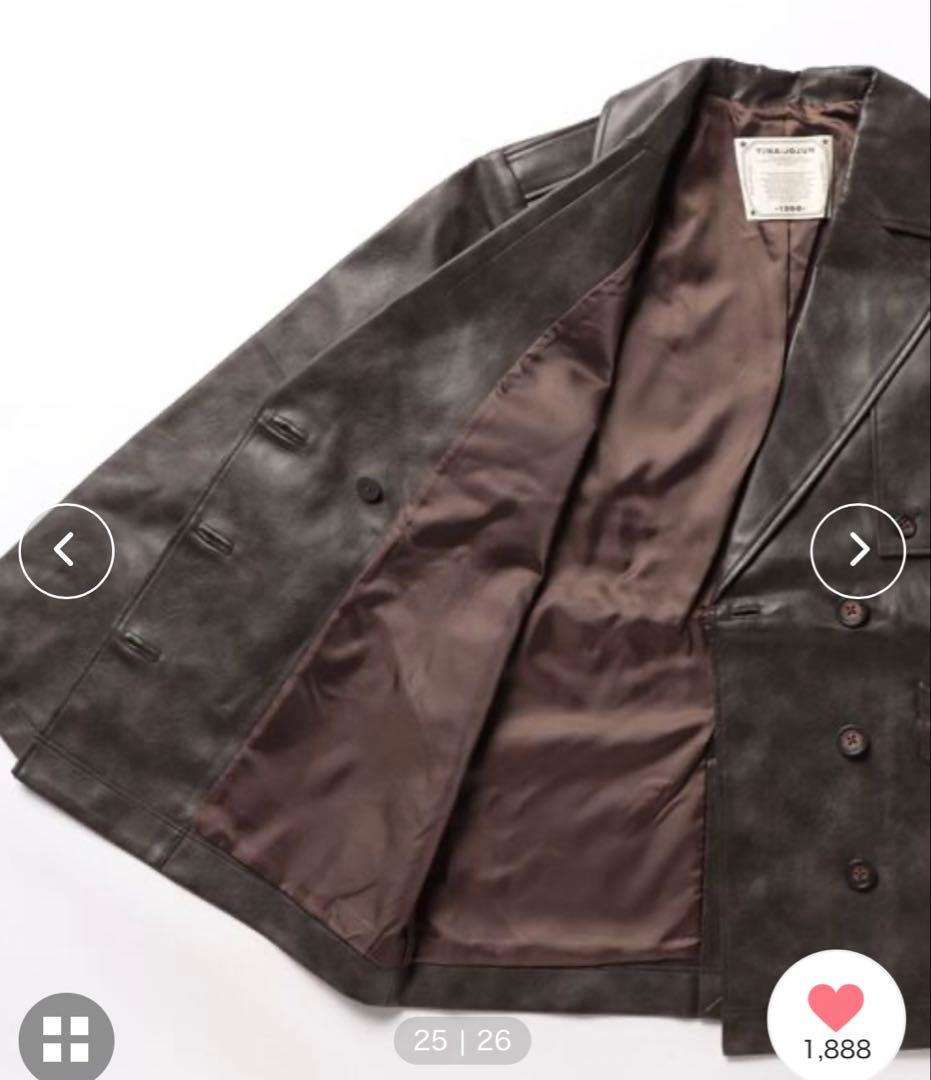 フェイクレザー ダブルブレストジャケット TINA：JOJUN 最安値　美品