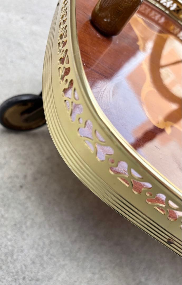 象嵌 ティーカート キッチンワゴン アンティーク 高級クラシック