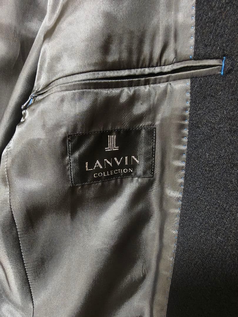 極美品！LANVIN COLLECTION スタンドカラーコート 黒 48