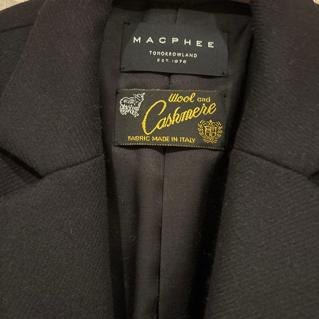MACPHEE マカフィー　トゥモローランド　ネイビー　チェスターコート 36