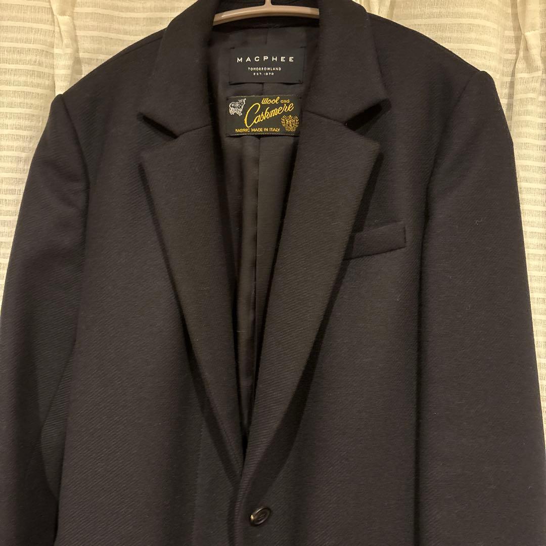 MACPHEE マカフィー　トゥモローランド　ネイビー　チェスターコート 36