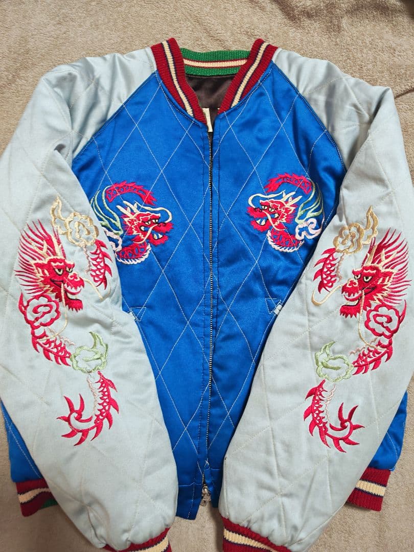 テーラー東洋 ２面用 虎龍鷲 日本限定 スカジャン 竹 サテン vintage