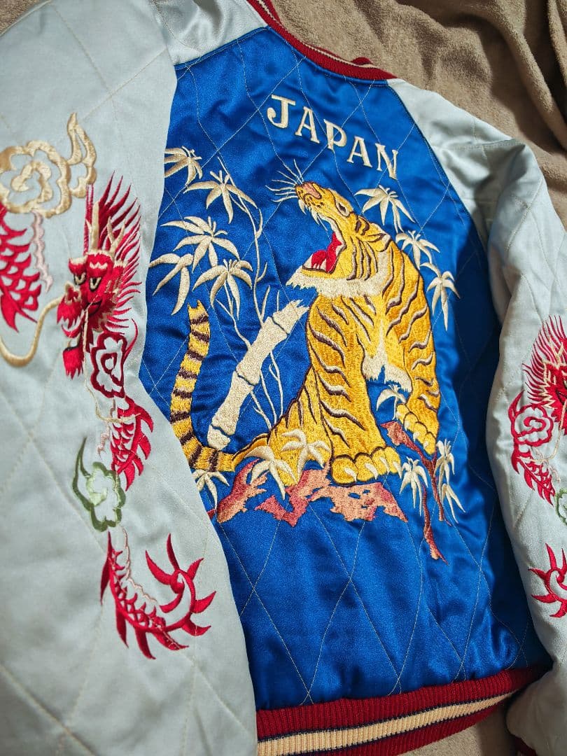 テーラー東洋 ２面用 虎龍鷲 日本限定 スカジャン 竹 サテン vintage