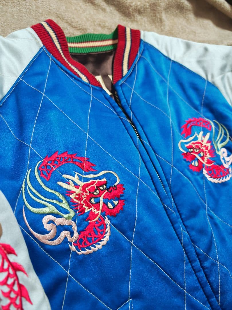 テーラー東洋 ２面用 虎龍鷲 日本限定 スカジャン 竹 サテン vintage