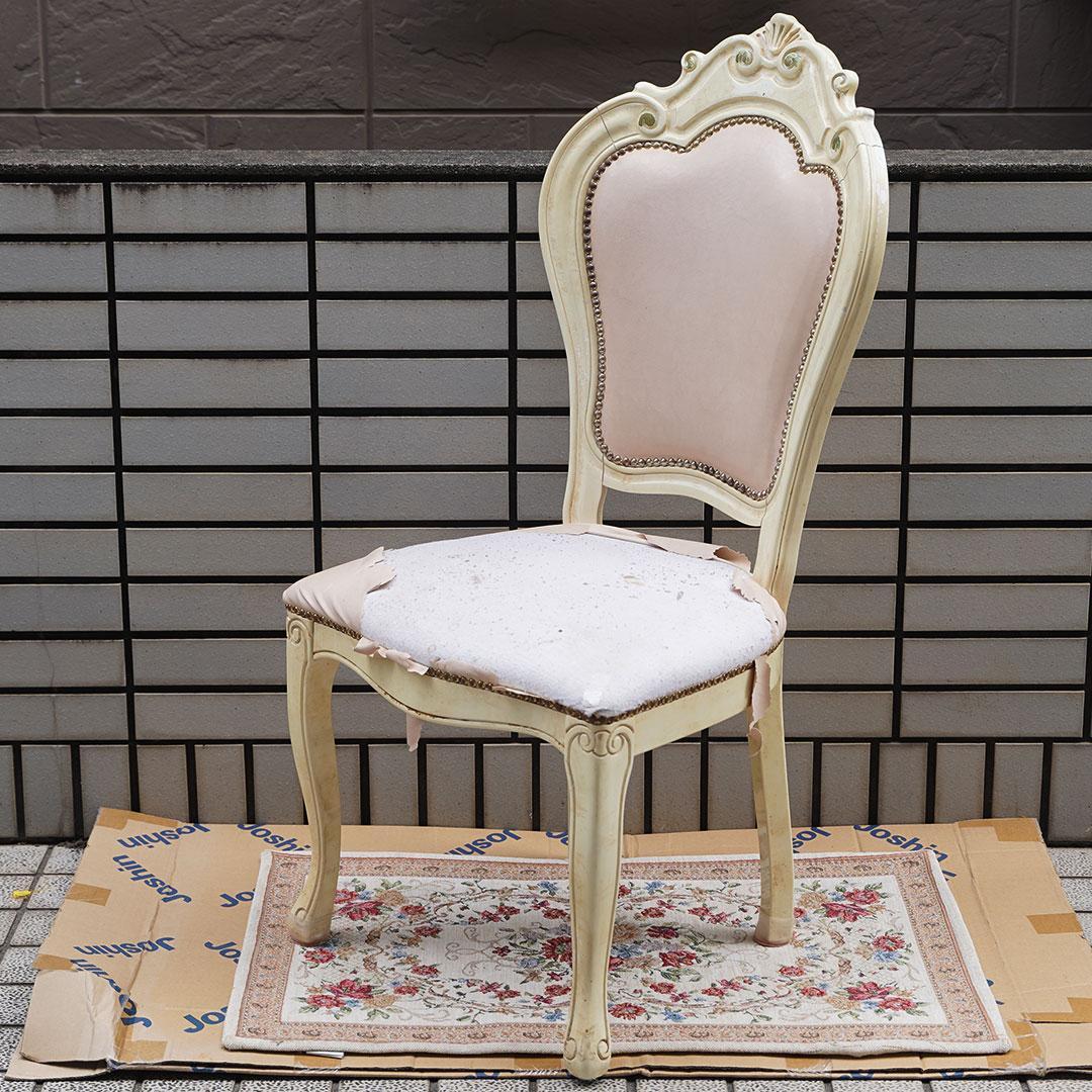 引き取り限定☆サルタレッリヴェルサイユ　ダイニングチェア　合皮レザー　イタリア2