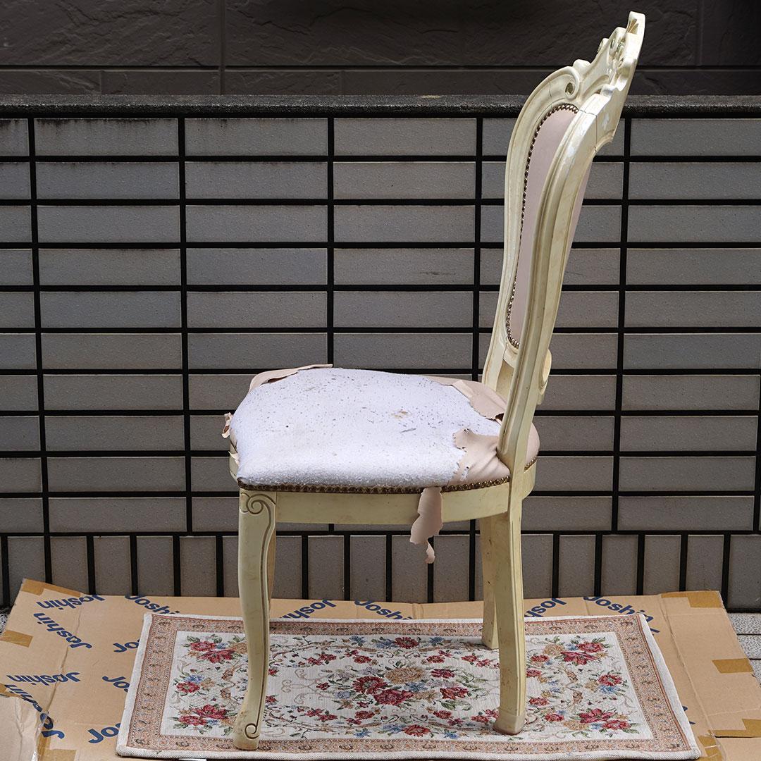 引き取り限定☆サルタレッリヴェルサイユ　ダイニングチェア　合皮レザー　イタリア2