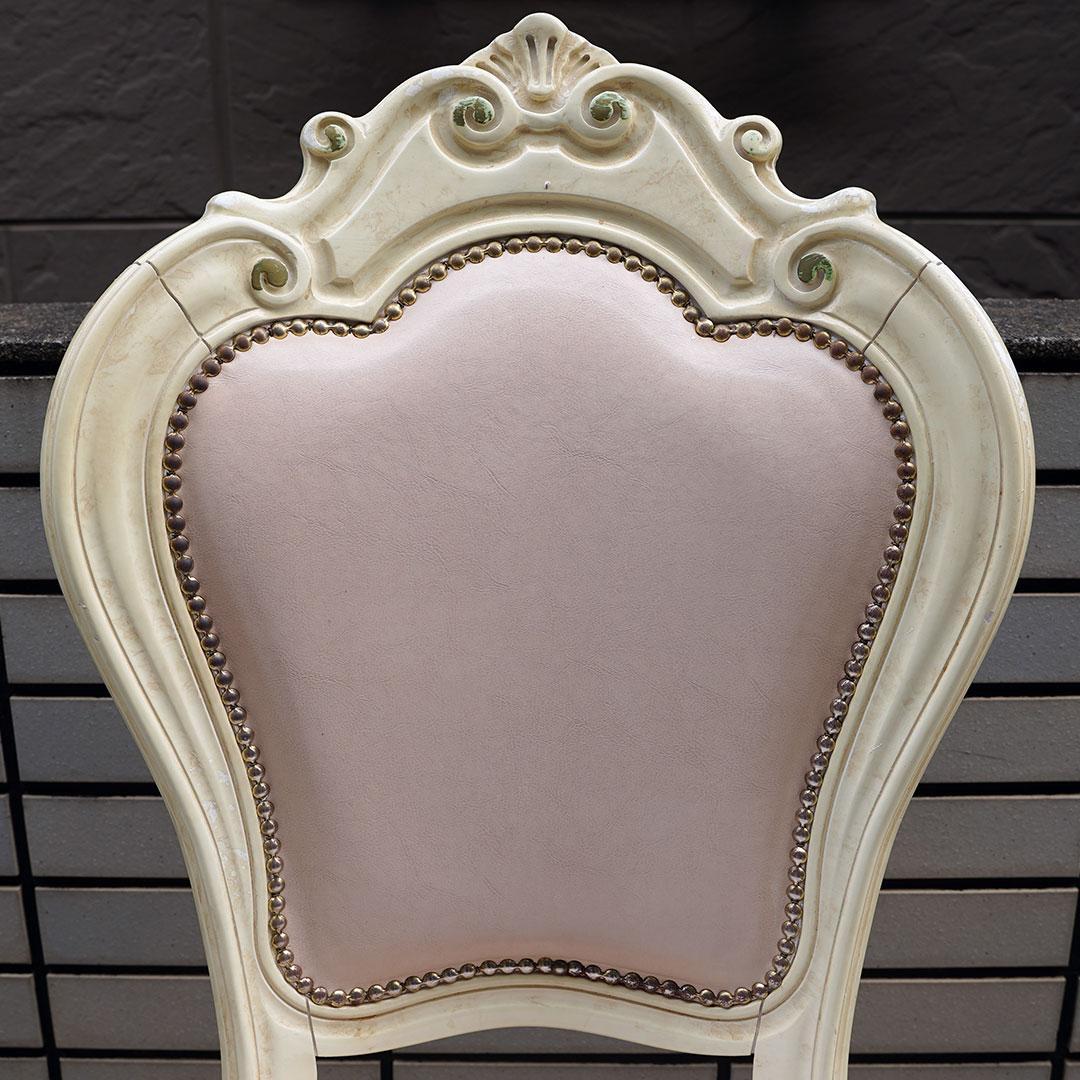 引き取り限定☆サルタレッリヴェルサイユ　ダイニングチェア　合皮レザー　イタリア2